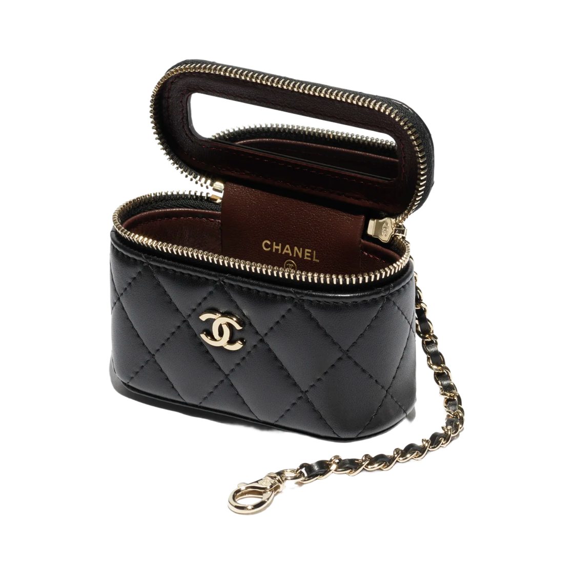 샤넬 클래식 미니백 참 램스킨 & 골드 메탈 블랙(Chanel Classic Mini Bag Charm Lambskin & Gold Black) - 3