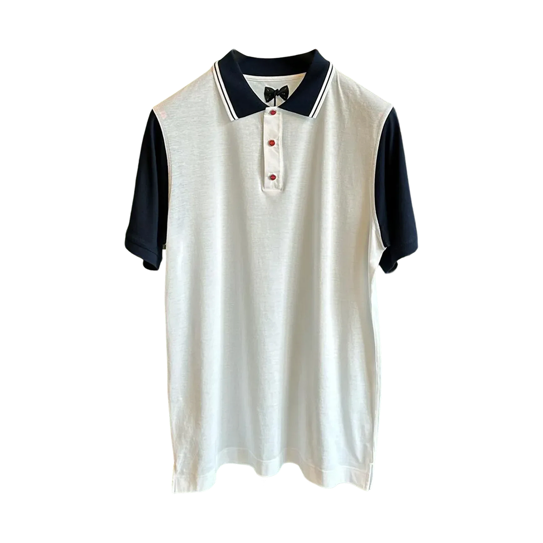 UK1459E23V390 Kiton Short Sleeve Polo Shirt White