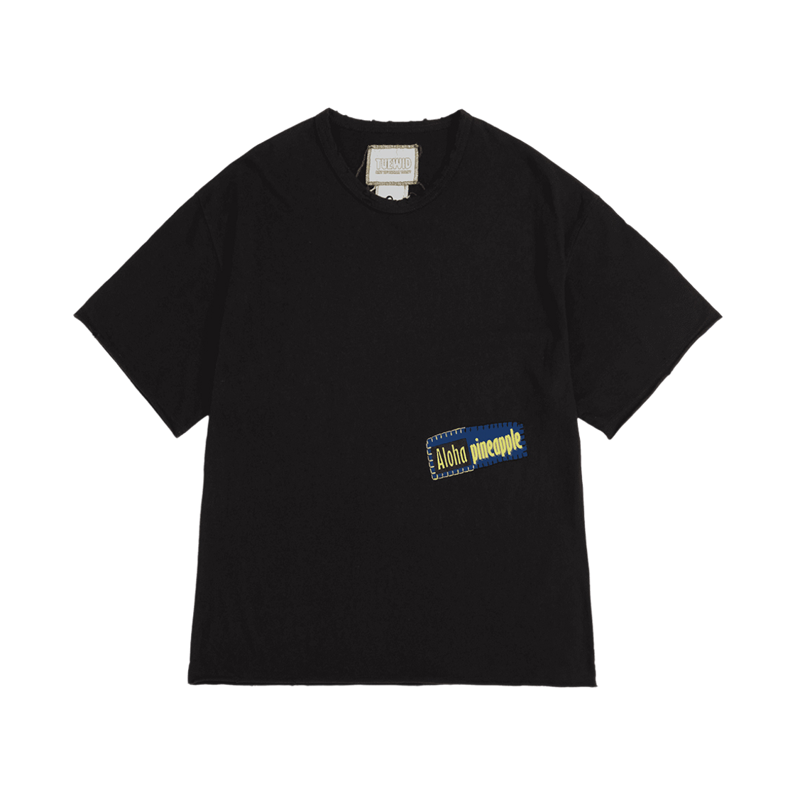 투위드 알로하 파인애플 패치워크티 차콜(Tuewid Aloha Pineapple Patchwork Tee In Charcoal) - 1