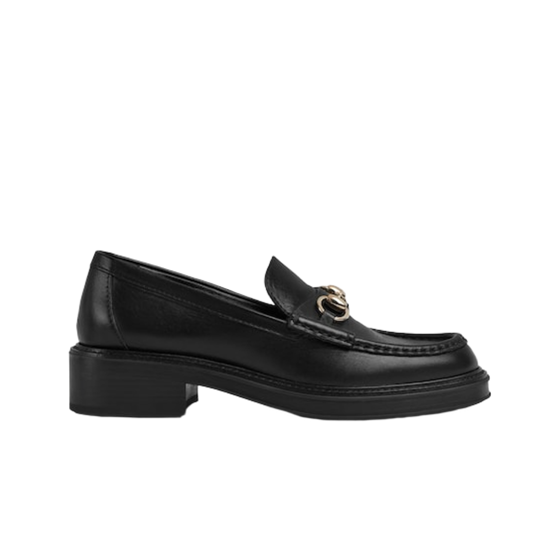 853321-AACGW-1000 (W) Gucci Horsebit Loafer Black