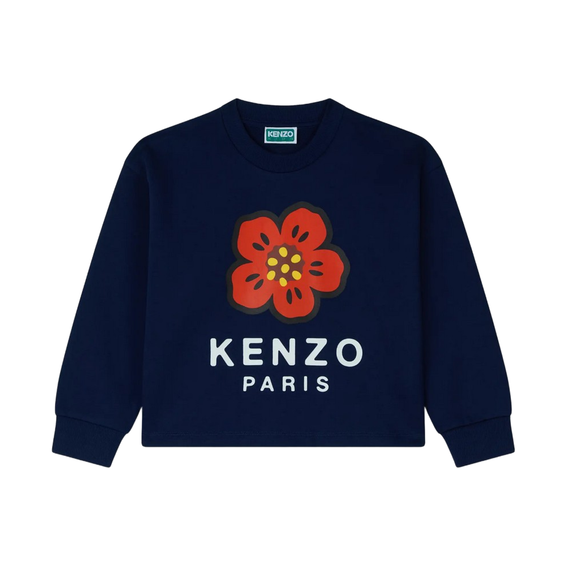 K61801-84N (Kids) Kenzo Boke Flower Sweatshirt in French Terry Navy Blue