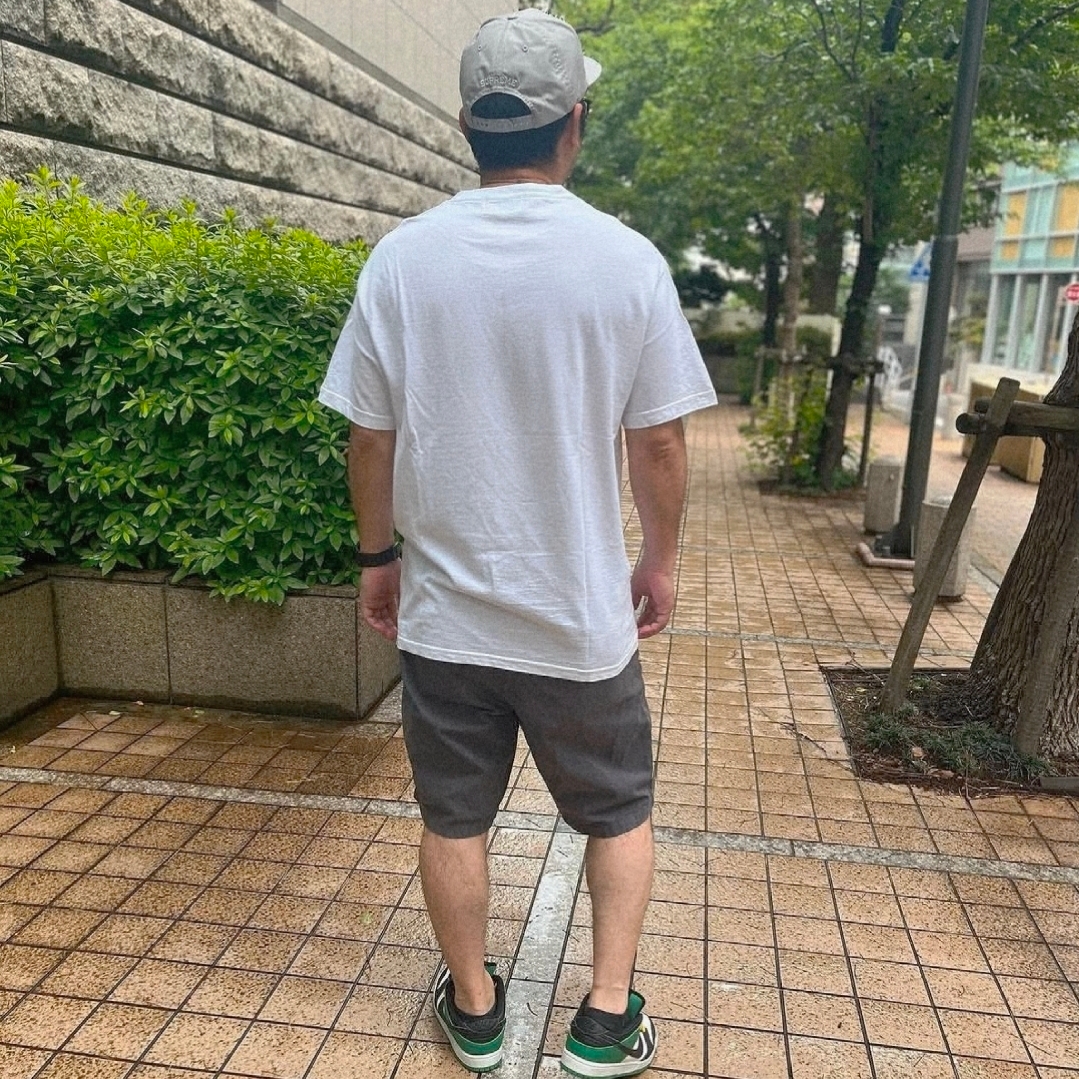 Printstar Basic Round T-Shirt White (2Pack) 착용 스타일