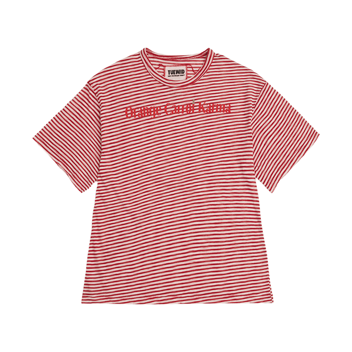 투위드 오렌지 케롯 카르마티 스트라이프(Tuewid Orange Carrot Karma Tee In Stripe) - 1