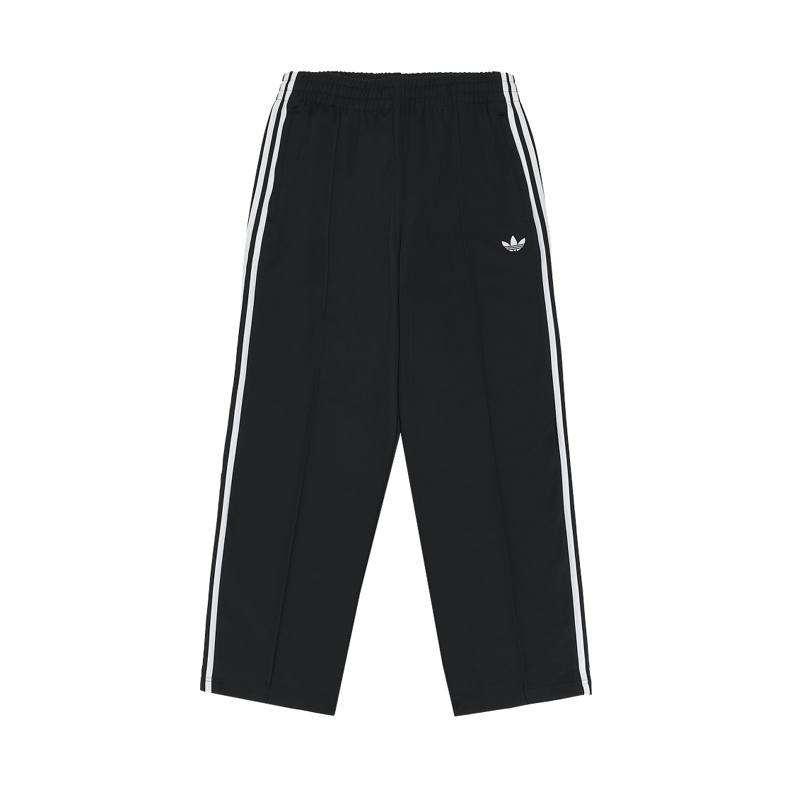 아디다스 배기 트랙 팬츠 블랙 화이트 - KR 사이즈(Adidas Baggy Track Pants Black White - KR Sizing)