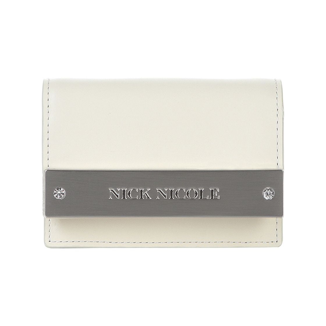 닉앤니콜 크리스탈 아코디언 월렛 크림(NICK&NICOLE Crystal Accordion Wallet Cream) - 1