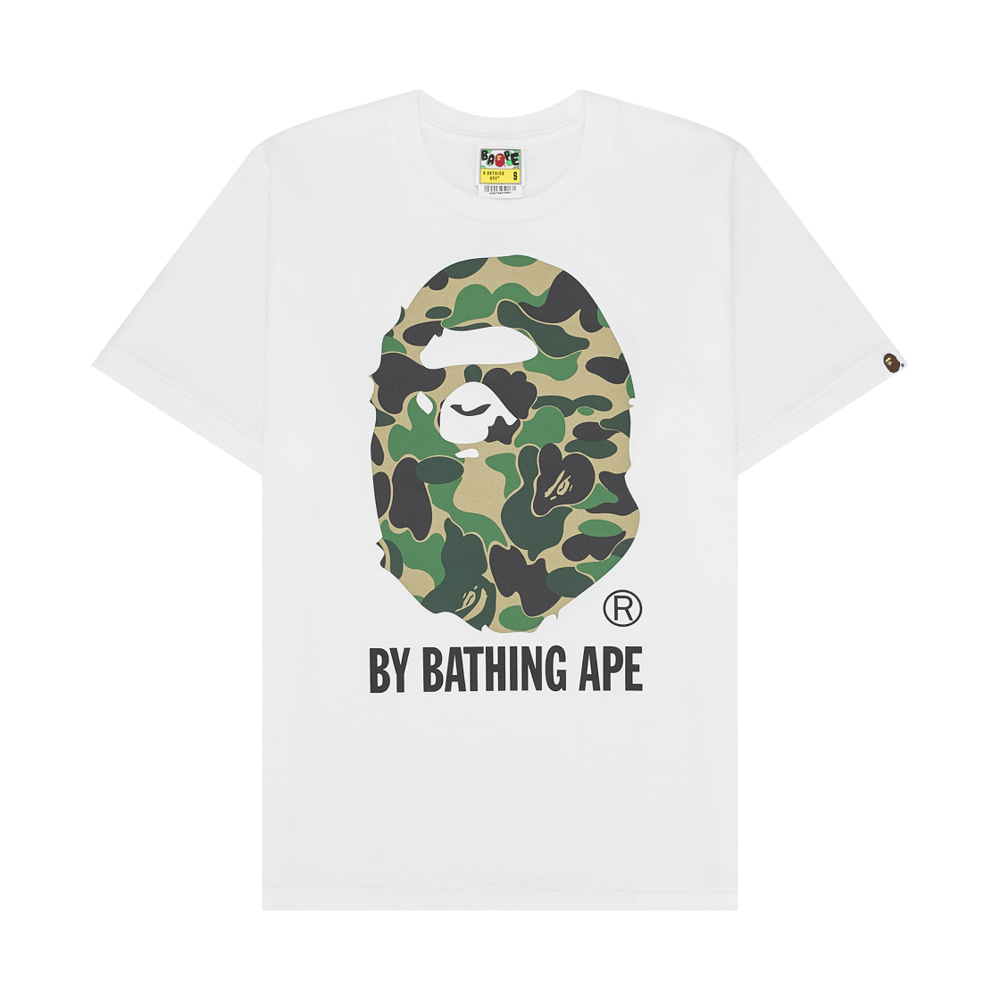 베이프 ABC 카모 바이 베이싱 에이프 티셔츠 화이트 그린(BAPE ABC Camo By Bathing Ape T-Shirt White Green)