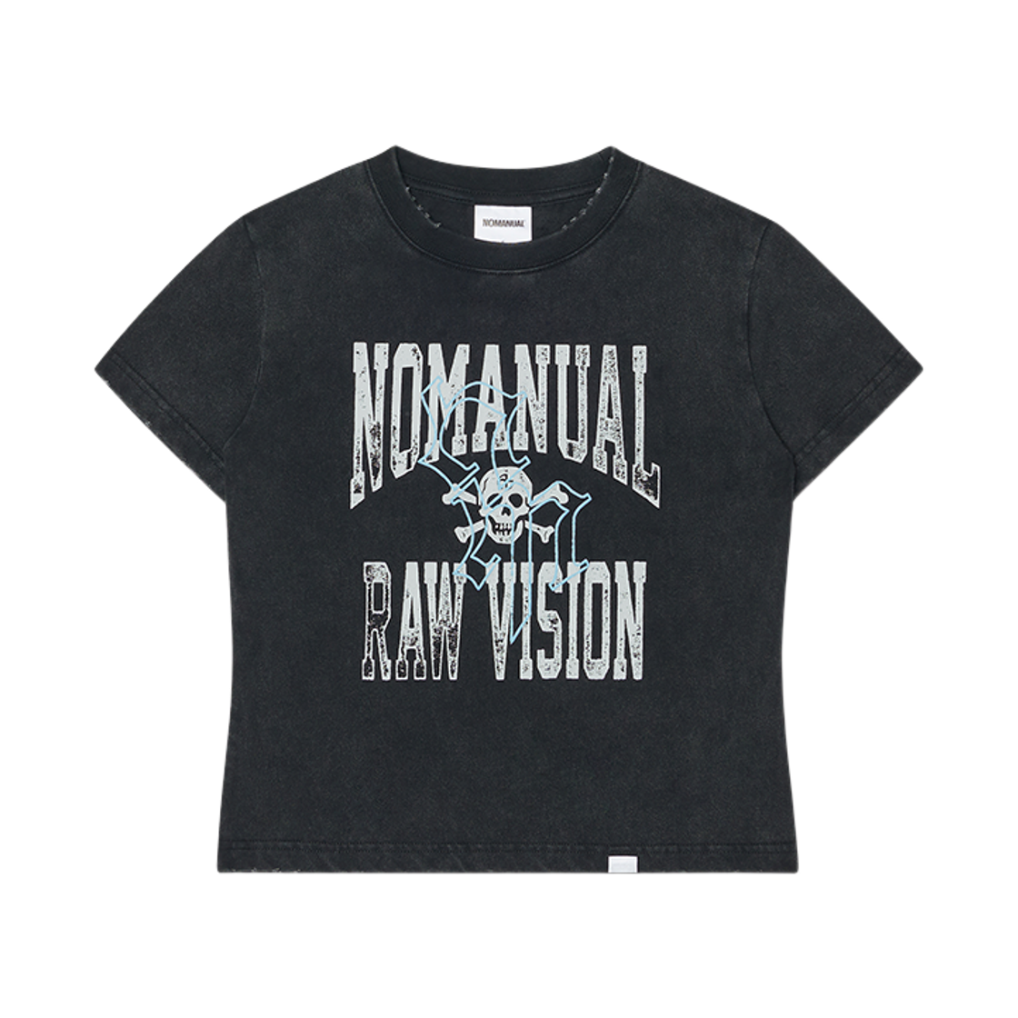 NMSS62TS49WBK (W) NOMANUAL NM Skull T-Shirt Washed Black
