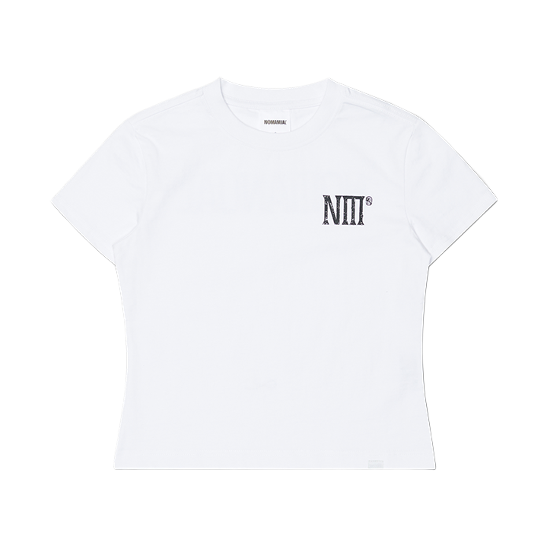 NMSS62TS44WHT (W) NOMANUAL Two Face Logo T-shirt White