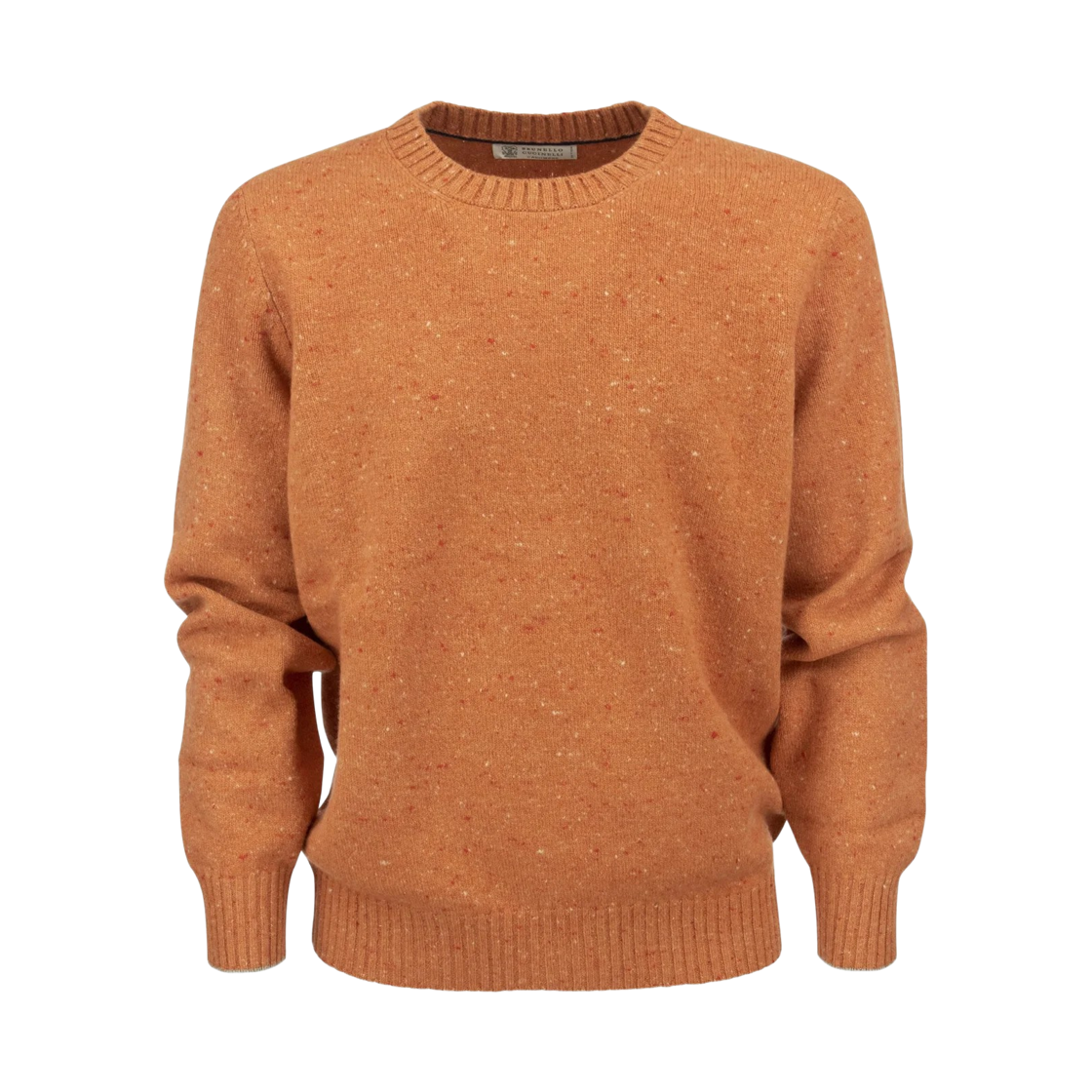 M4672300-CYH74 Brunello Cucinelli Wool Cashmere Detail Knit Orange