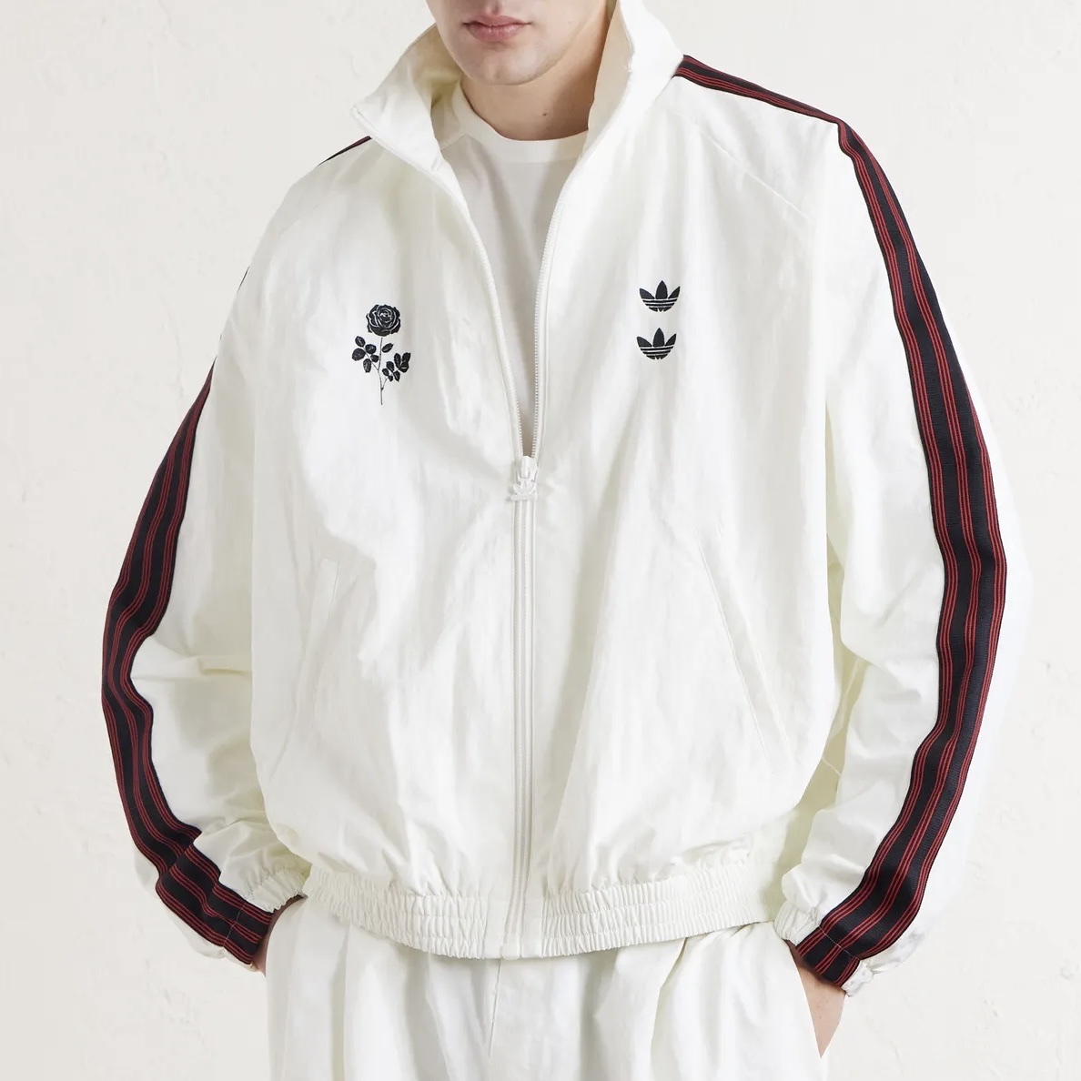 Adidas x Willy Chavarria Woven Track Jacket Off White - KR Sizing 착용 스타일