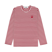 Play Comme des Garcons Striped LS T-Shirt Red White