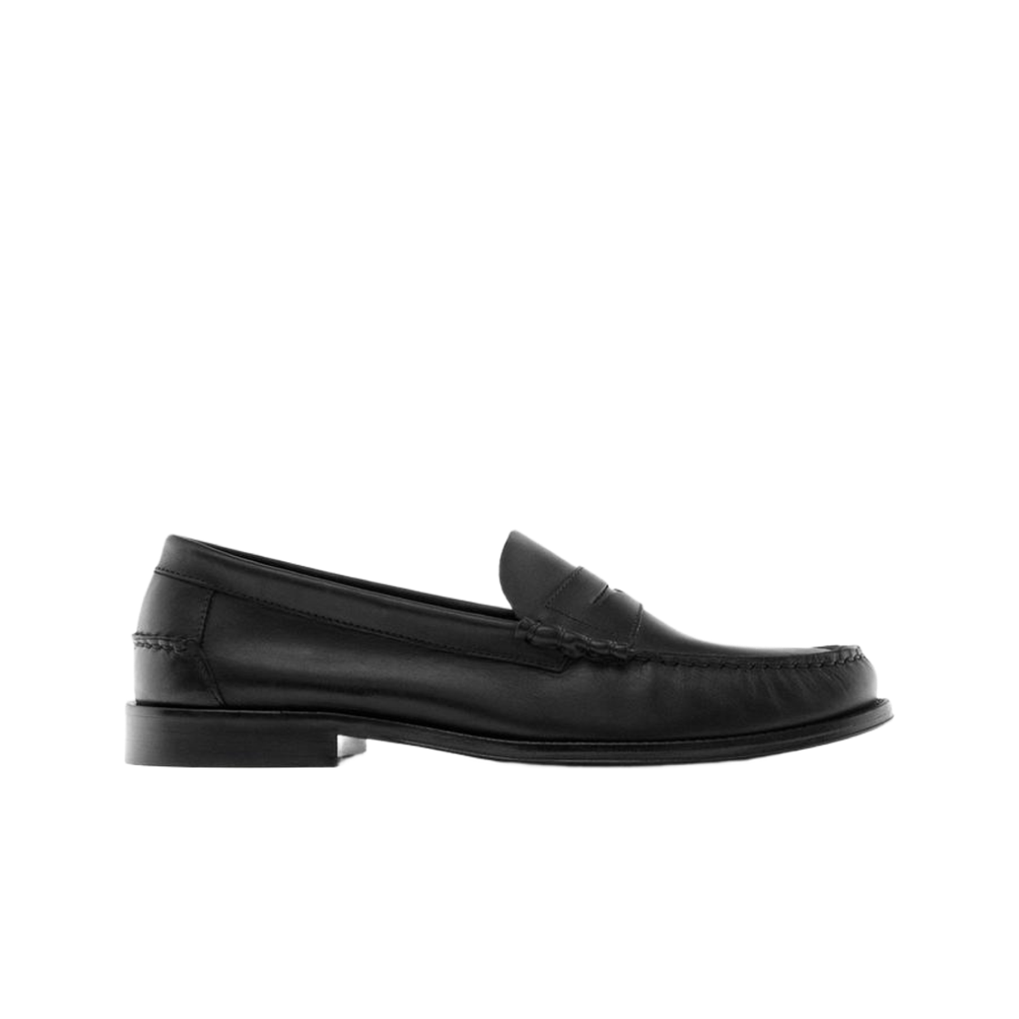 마시모두띠 오일드 레더 로퍼 블랙(Massimo Dutti Oiled Leather Loafers Black)