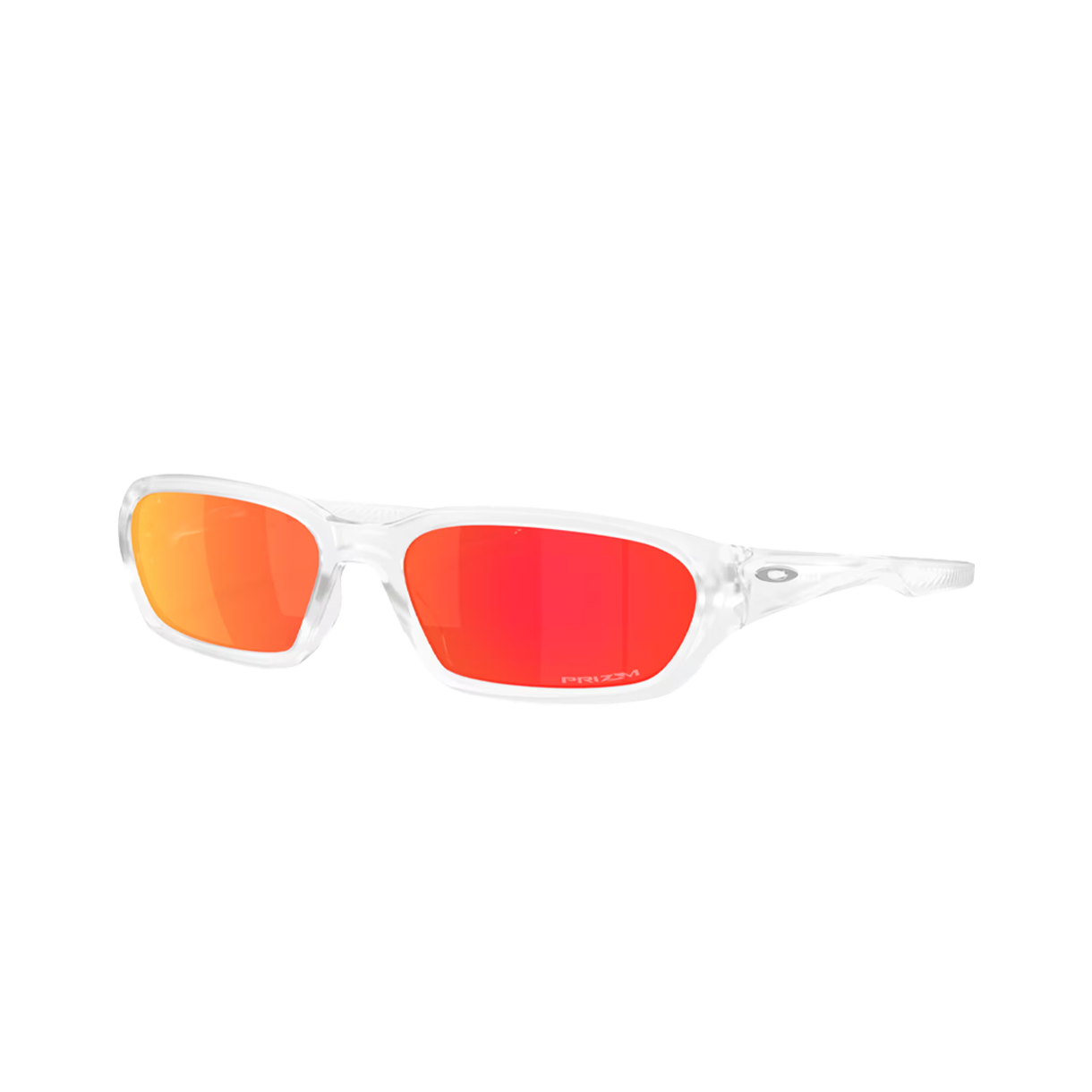 오클리 테라포르마 매트 클리어 프레임 프리즘 루비 렌즈 내로우 하이 브릿지 핏 화이트 - 26FW(Oakley Terraforma Matte Clear Frame Prizm Ruby Lenses Narrow High Bridge Fit White - 26FW)