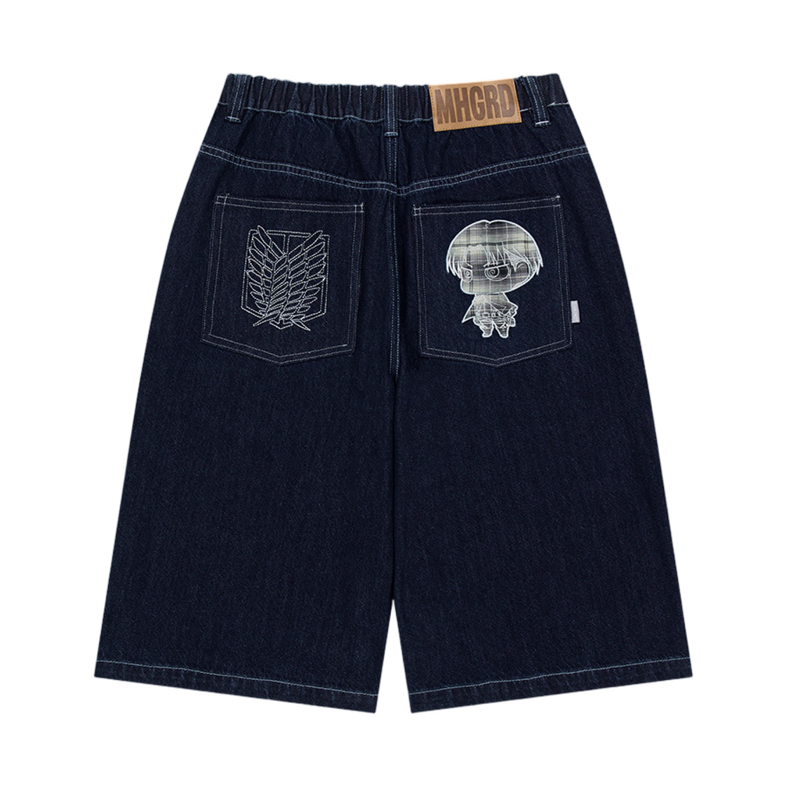 마하그리드 x 진격의 거인 레비 인디고 데님 쇼츠 블루(Mahagrid x Attack On Titan Levi Indigo Denim Shorts Blue)