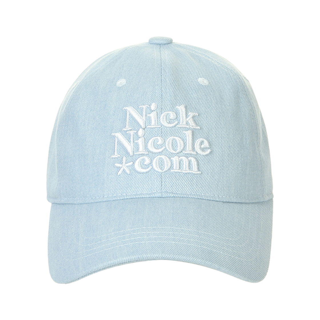 닉앤니콜 NN 닷컴 시그니처 볼 캡 데님 스카이 블루(NICK&NICOLE NN Dotcom Signature Ball Cap Denim Sky Blue)