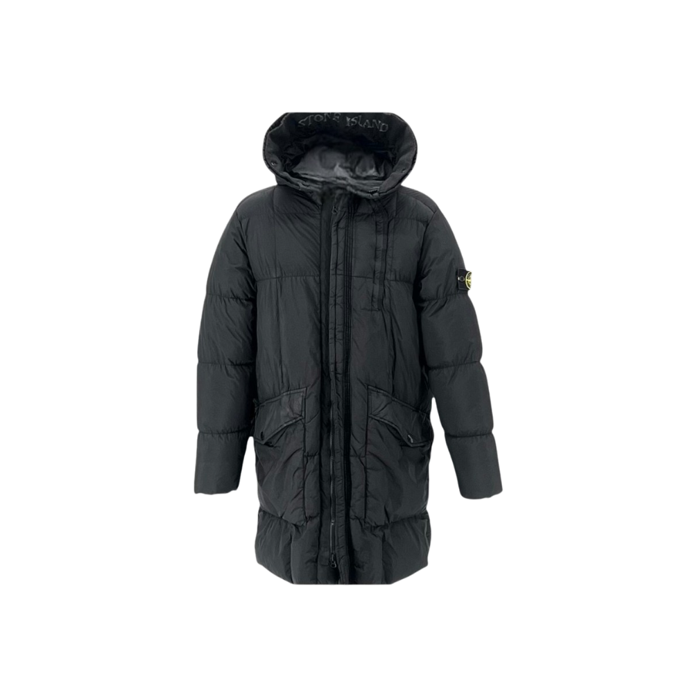 스톤 아일랜드 크링클랩스 롱패딩 점퍼(Stone Island Crinkle-Lap Long Puffer Jacket)