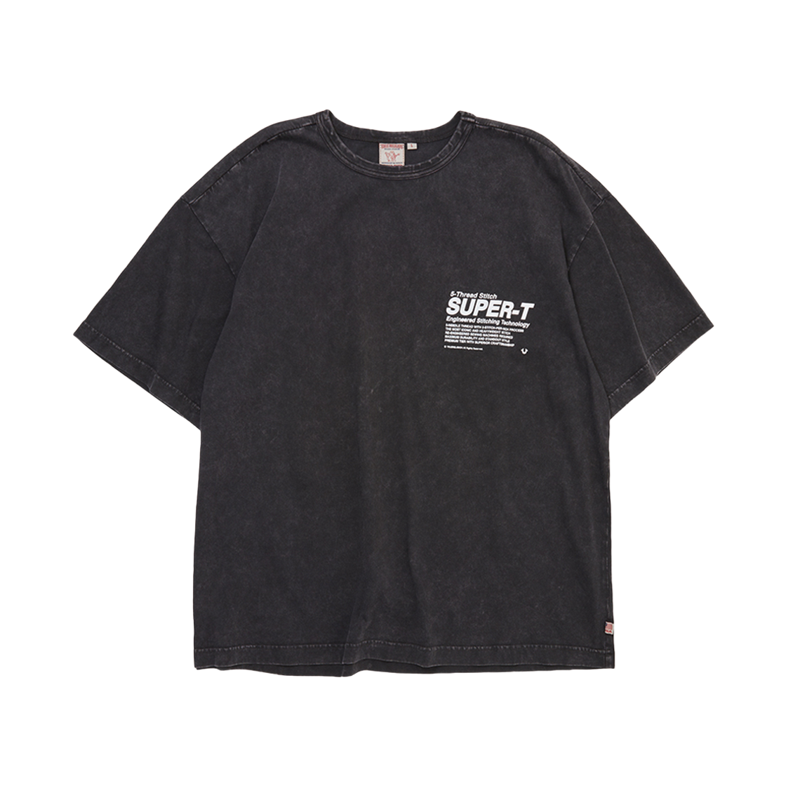 트루릴리젼 SUPER-T 익스플레인 티셔츠 워시드 블랙(True Religion Super-T Explain T-Shirt Washed_Washed Black)