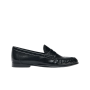 (W) Zara Soft Gathered Loafer Black