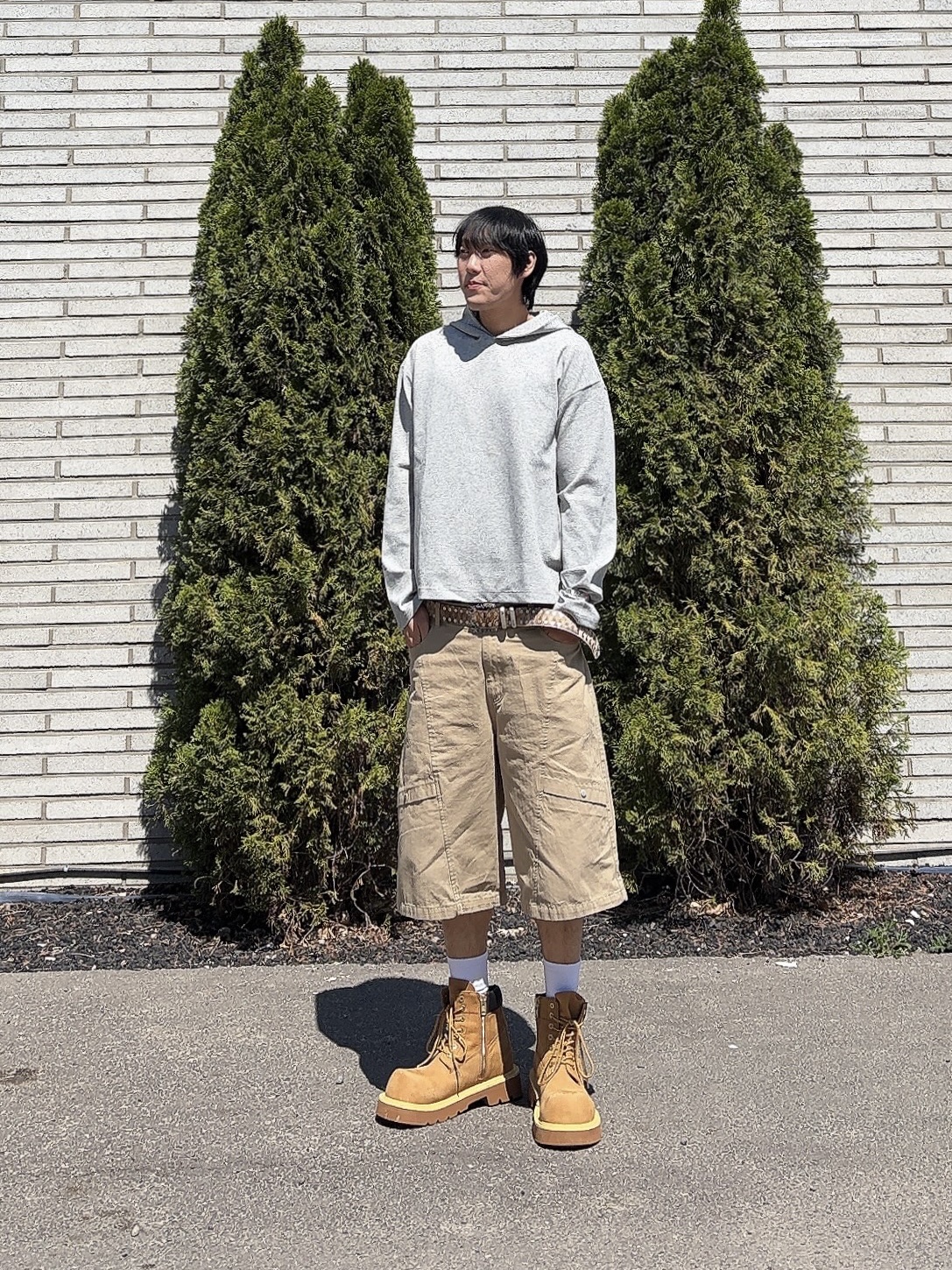 24/7 series Supima Cotton Socks 3Pcs White 착용 스타일 - 1