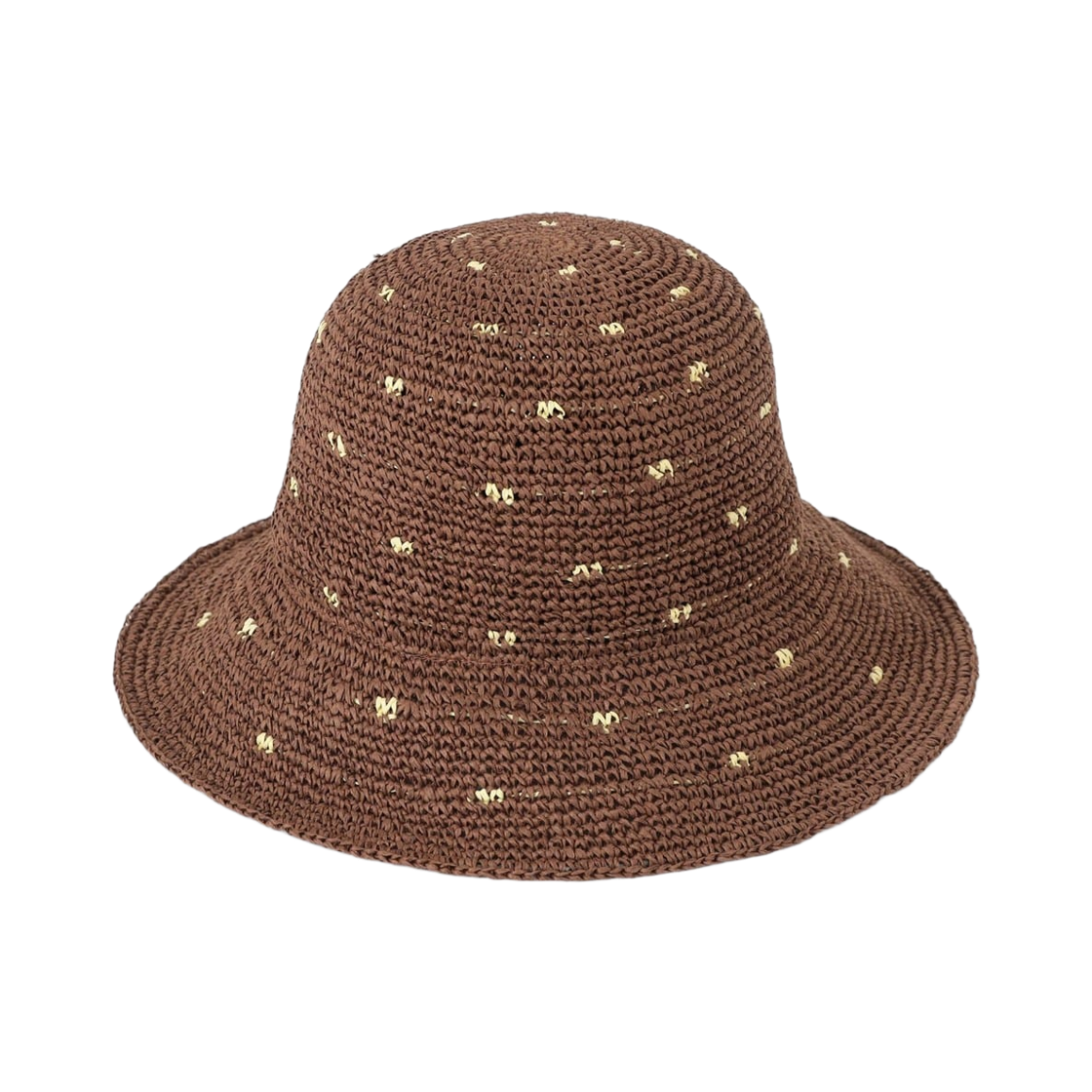 61-41-1224-743 (W) Ray Beams Dot Paper Hat Brown