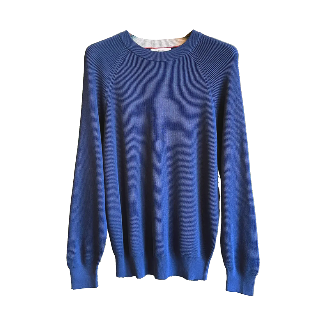 브루넬로 쿠치넬리 립드 코튼 니트 네이비(Brunello Cucinelli Ribbed Cotton Knit Navy)
