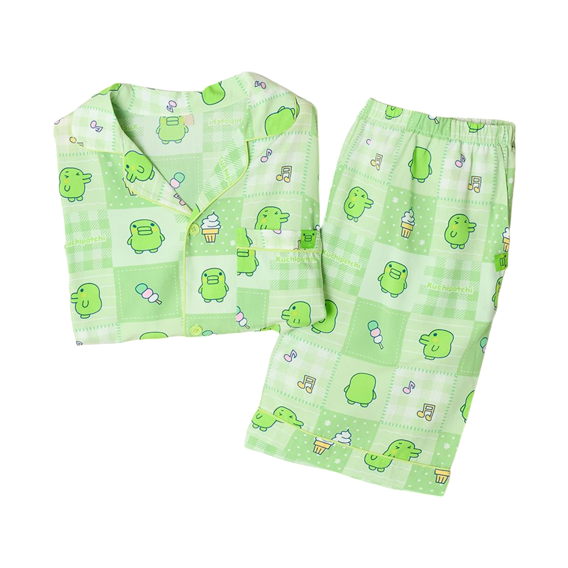 SPPPG25U07-40 Spao x Tamagotchi Short Sleeve Pajama Green