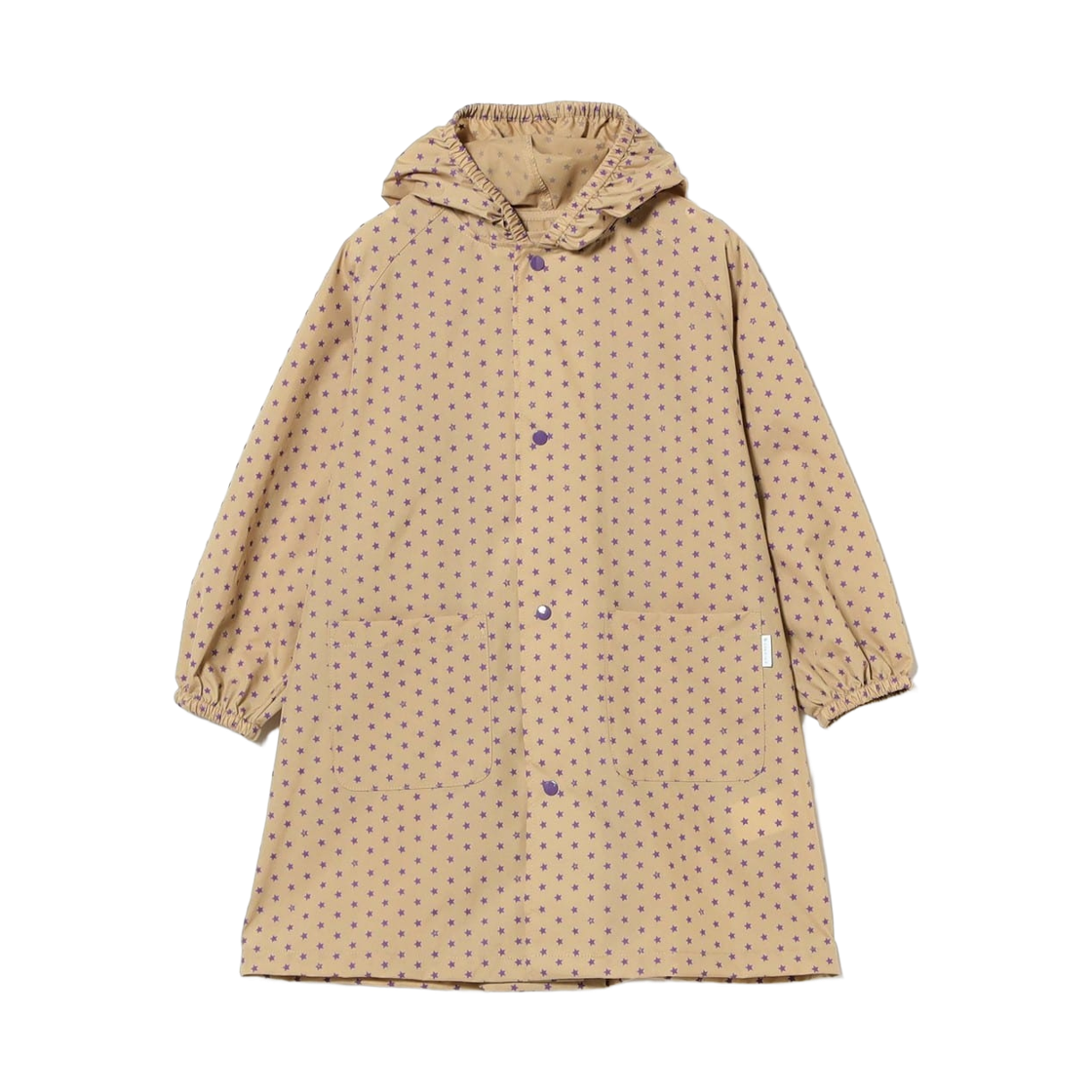 (키즈) 코도모 빔즈 패턴 B 스쿨 백 컴패터블 레인코트 스타 베이지((Kids) Kodomo Beams Pattern B Raincoat Compatible with School Bags Star Beige)