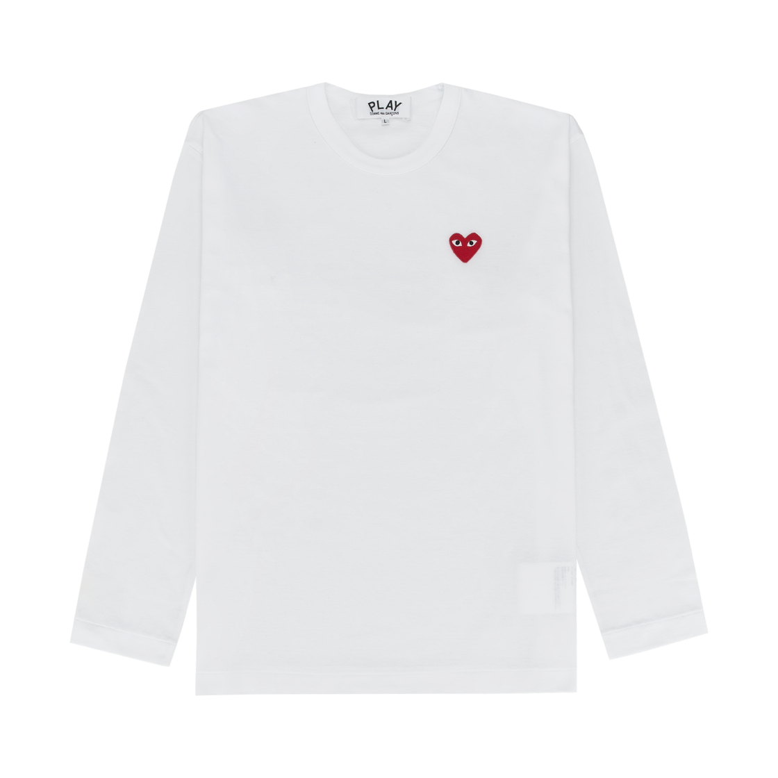 플레이 꼼데가르송 롱슬리브 티셔츠 화이트(Play Comme des Garcons LS T-Shirt White)