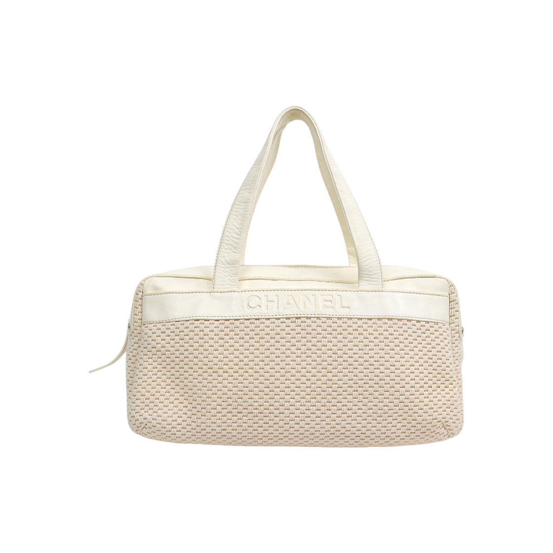 IT65J5HE3PQS Chanel White Mesh Sport Boston Bag