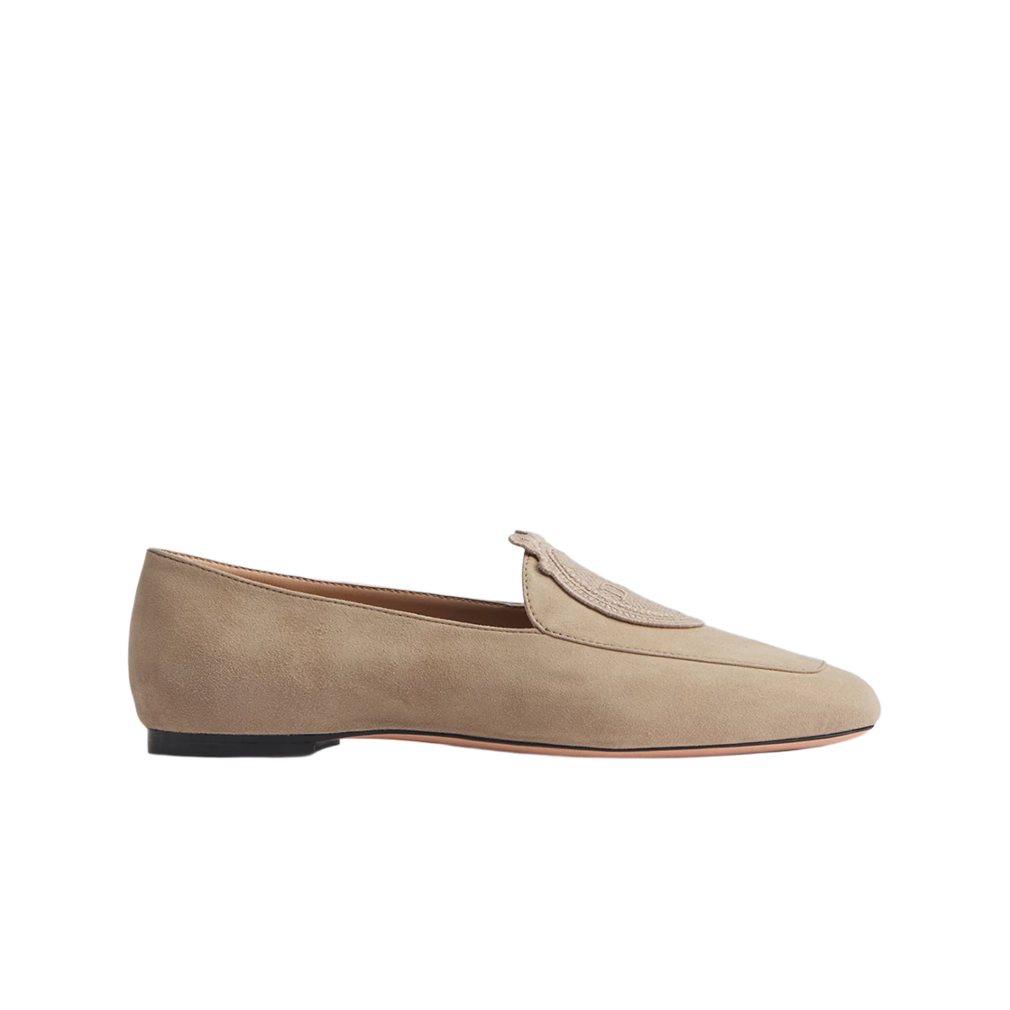 KDF216VVV-S11U (W) Dior Medallion Loafers Suede Goatskin Beige