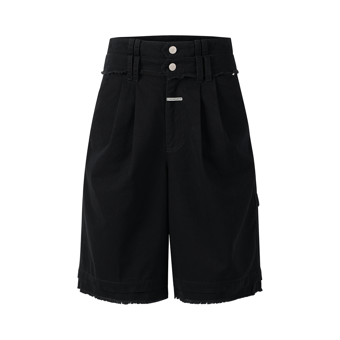 VH2GSUPA60ABK Thevinylhouse Double Layered Shorts Black