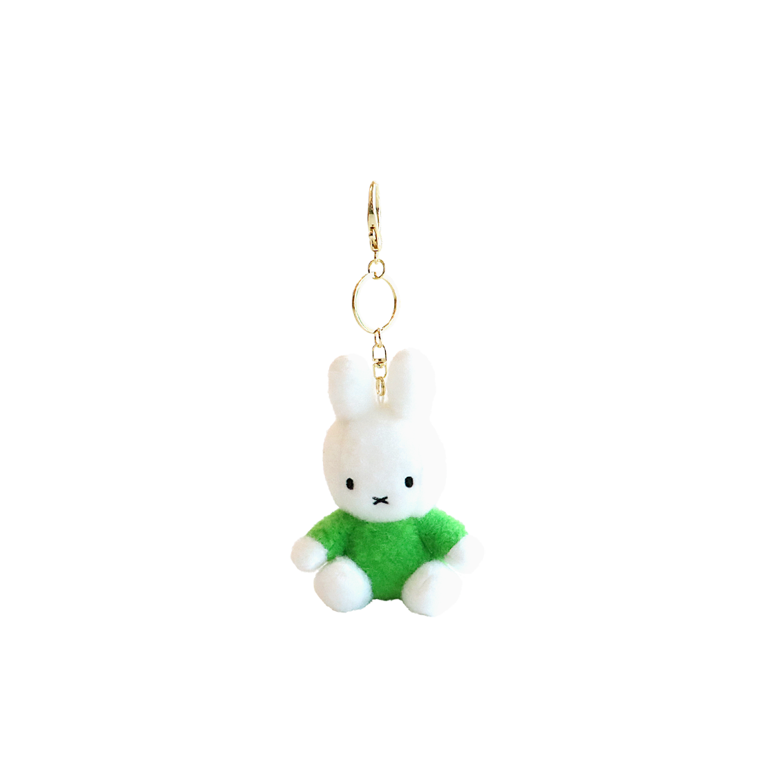 매니어리틀 미피 SITTING 크리미 키링 그린 티셔츠(Many a Little Miffy Sitting Creamy Keychain Green T-shirt)