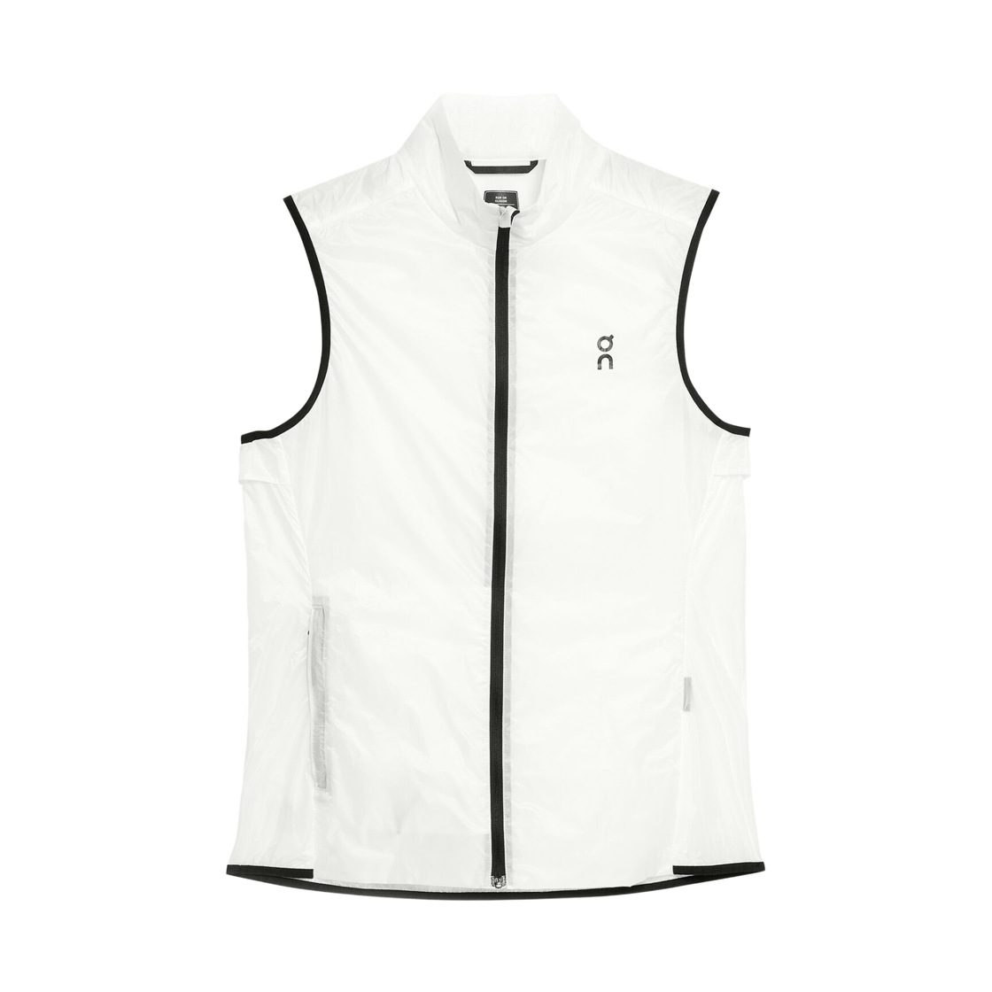 (W) 온 러닝 웨더 베스트 화이트 블랙((W) On Running Weather Vest White Black)