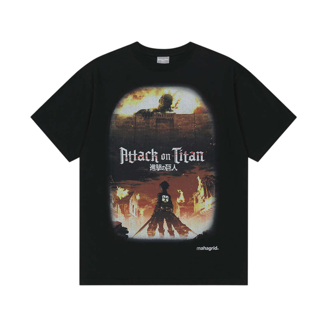 마하그리드 x 진격의 거인 시즌 1 티셔츠 블랙(Mahagrid x Attack On Titan Season 1 T-Shirt Black)