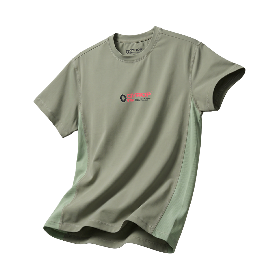 에프씨엠엠 스포츠 러너스 슬로건 티셔츠 세이지그린(FCMM SPORT Runner's Slogan T-Shirt Sage green)
