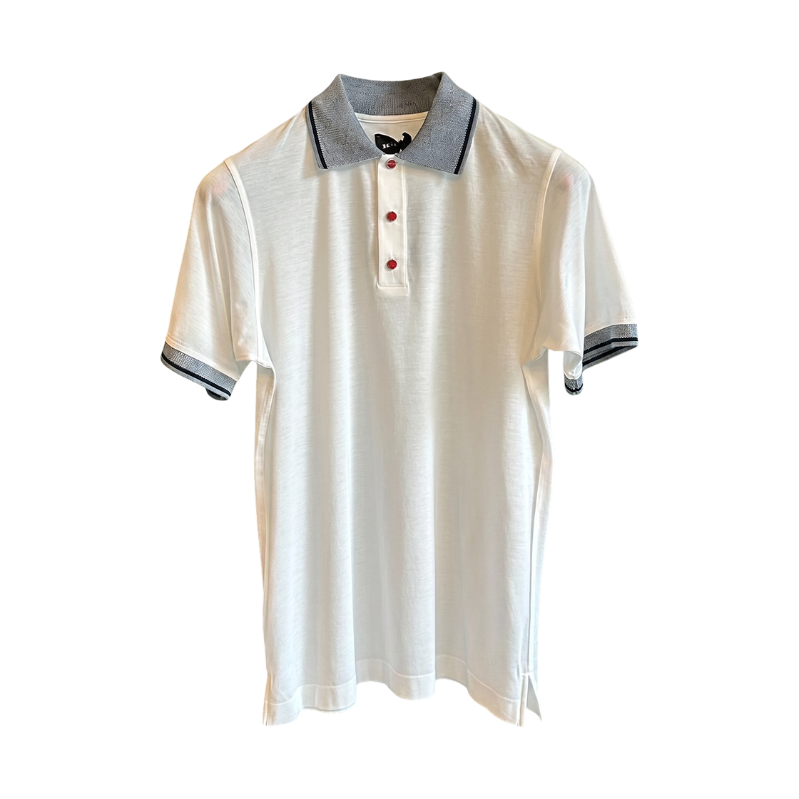 UK1265E2240C006 Kiton Stitch Short Sleeve T-Shirt White