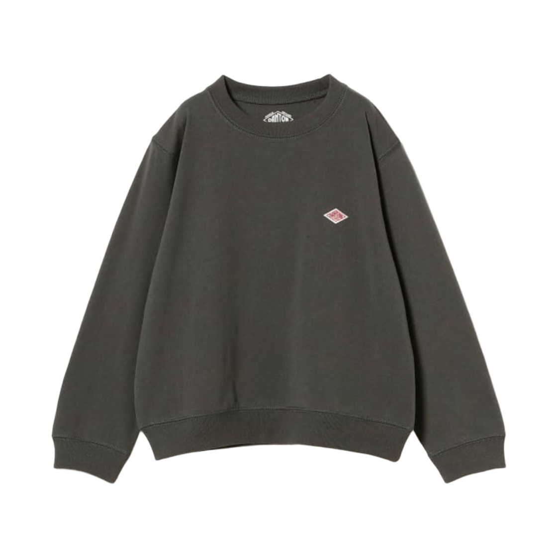(키즈) 단톤 플레인 롱슬리브 스웨트 티셔츠 차콜 그레이((Kids) Danton Plain Long Sleeve Sweat T-Shirt Charcoal Grey) - 1