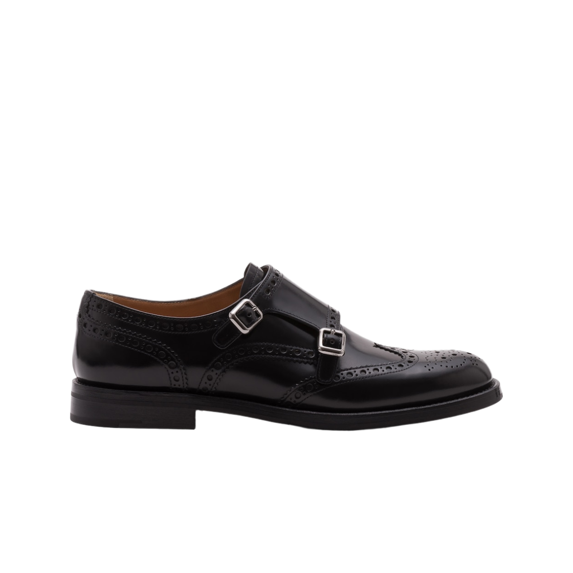 (W) 처치스 라나 R 브러쉬드 레더 레이스업 블랙((W) Church's Lana R Brushed Leather Lace-Ups Black)