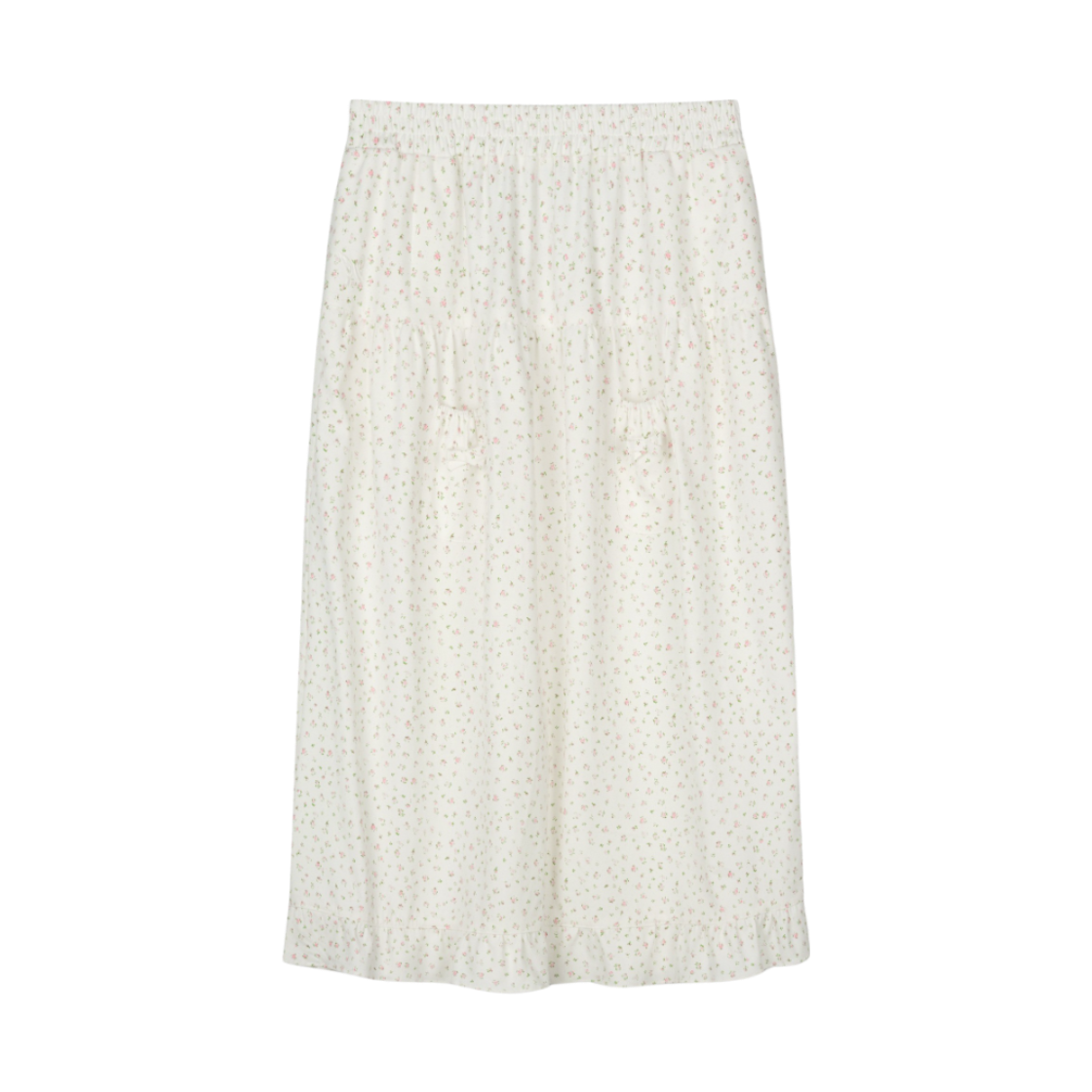 구월십일 미니 포켓 프릴 스커트 화이트(GUWOLSIBIL Mini Pocket Frill Skirt White)
