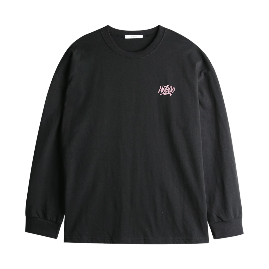 (W) 노이아고 레터링 로고 롱슬리브 블랙((W) Noiago Lettering Logo Long Sleeve Black)