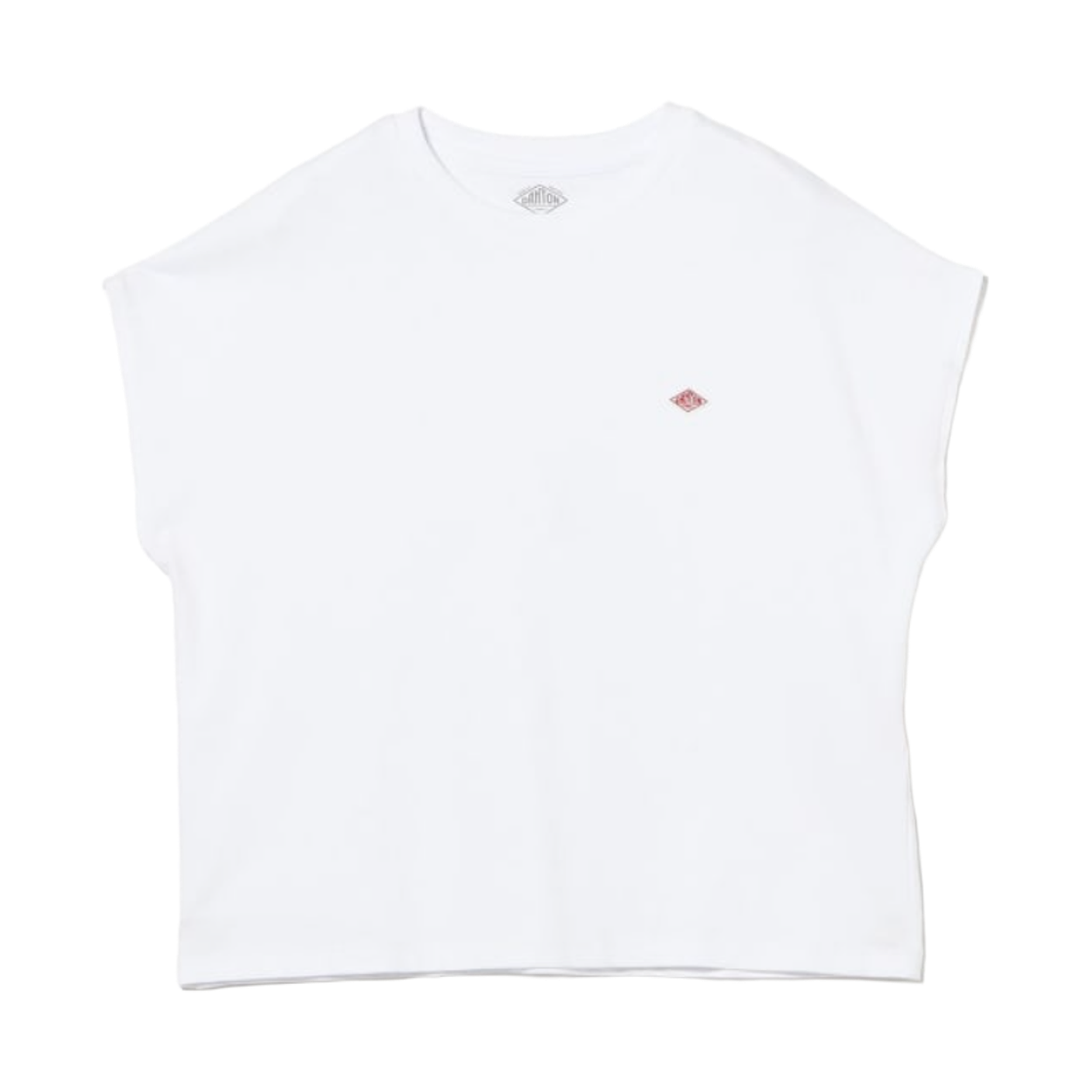 (W) 단톤 코튼 저지 돌먼 숏슬리브 티셔츠 화이트((W) Danton Cotton Jersey Dolman Short Sleeve T-Shirt White) - 1