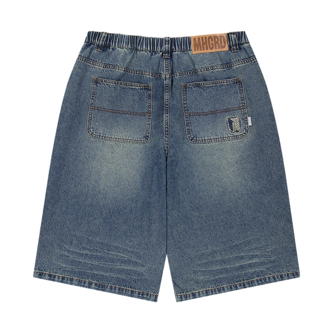 마하그리드 x 진격의 거인 타이탄 데님 쇼츠 블루(Mahagrid x Attack On Titan Titan Denim Shorts Blue) - 2