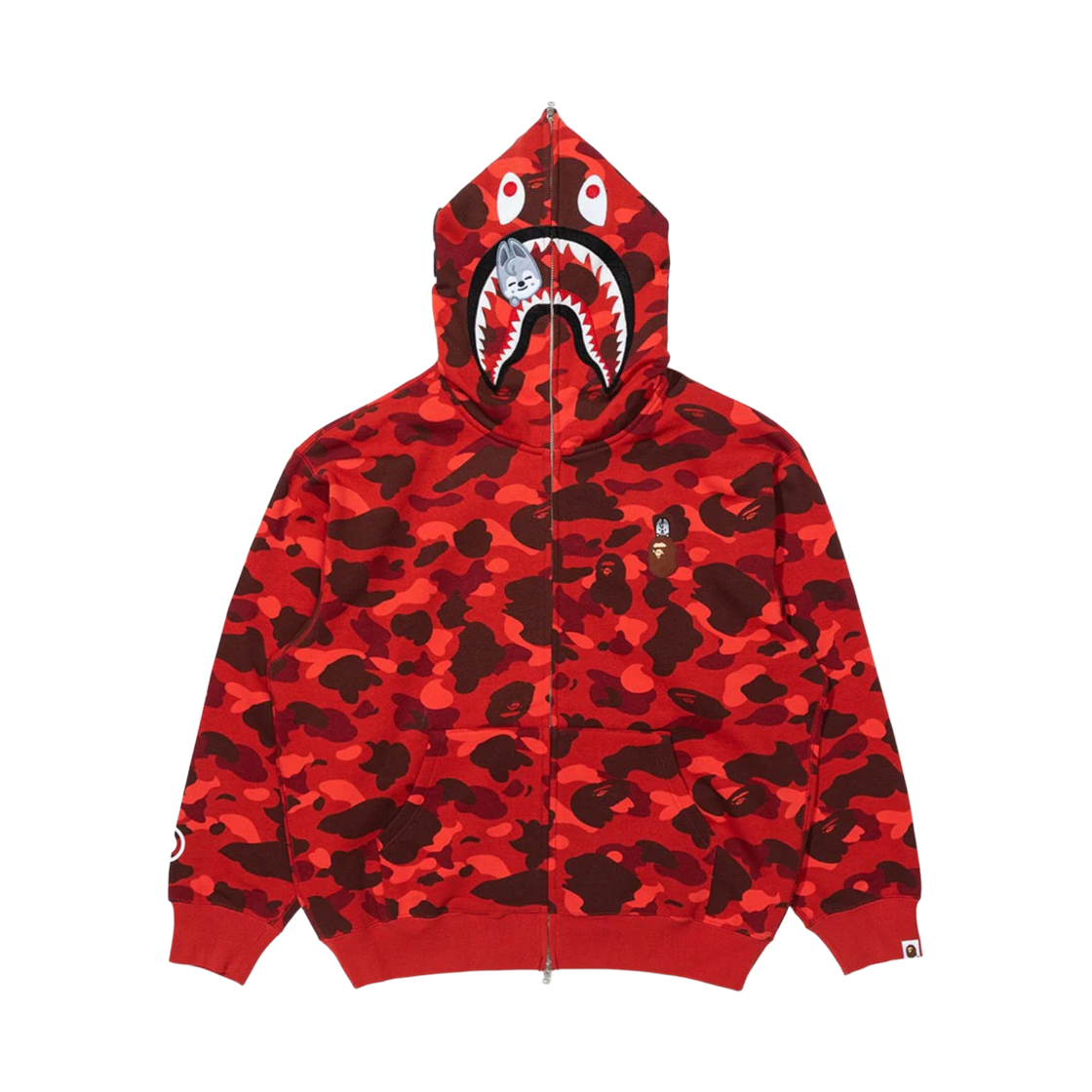 베이프 x 스트레이 키즈 샤크 풀 집 후드 방찬(BAPE x Stray Kids Shark Full Zip Hoodie Woolf Chan) - 1
