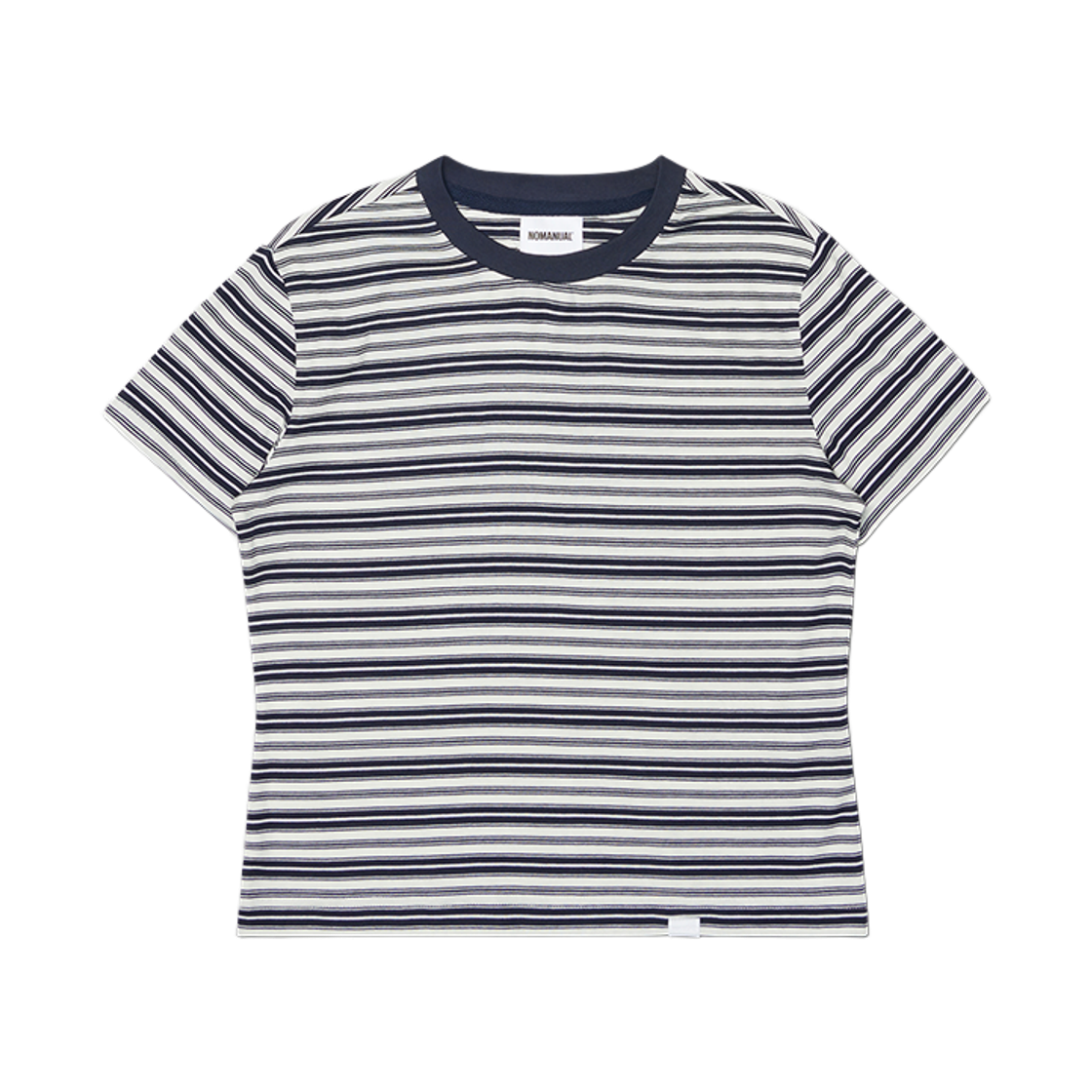 NMSS62TS45BLK (W) NOMANUAL Offbeat Stripe T-Shirt Black