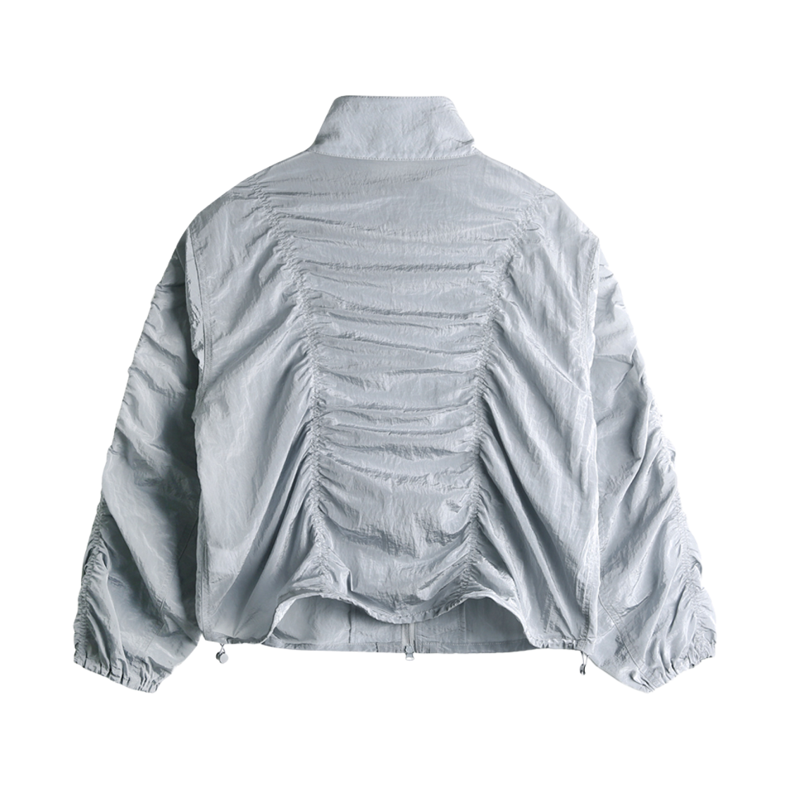 (W) 노이아고 라인 셔링 윈드브레이커 그레이((W) Noiago Line Shirring Windbreaker Grey) - 2