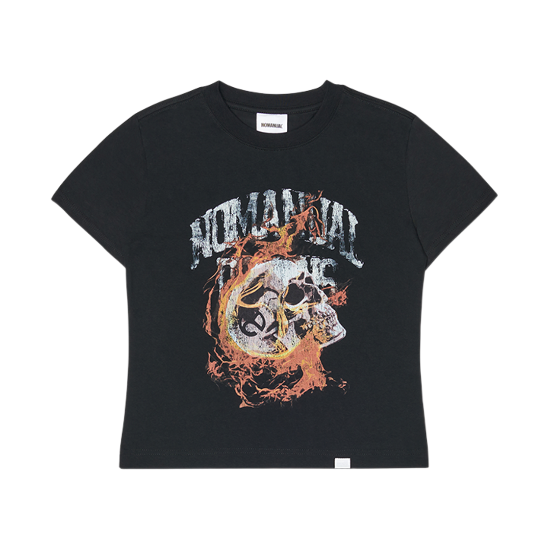 NMSS62TS43BLK (W) NOMANUAL Blazing Skull T-shirt Black