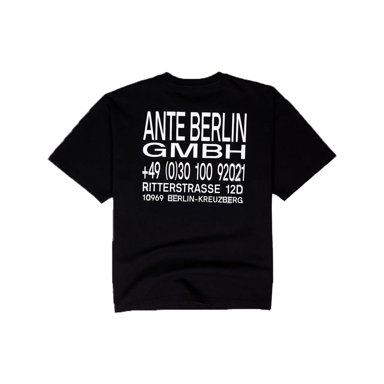 안테 베를린 스태프 티셔츠 블랙 - 26FW(Ante Berlin Staff T-Shirt Black - 26FW) - 2