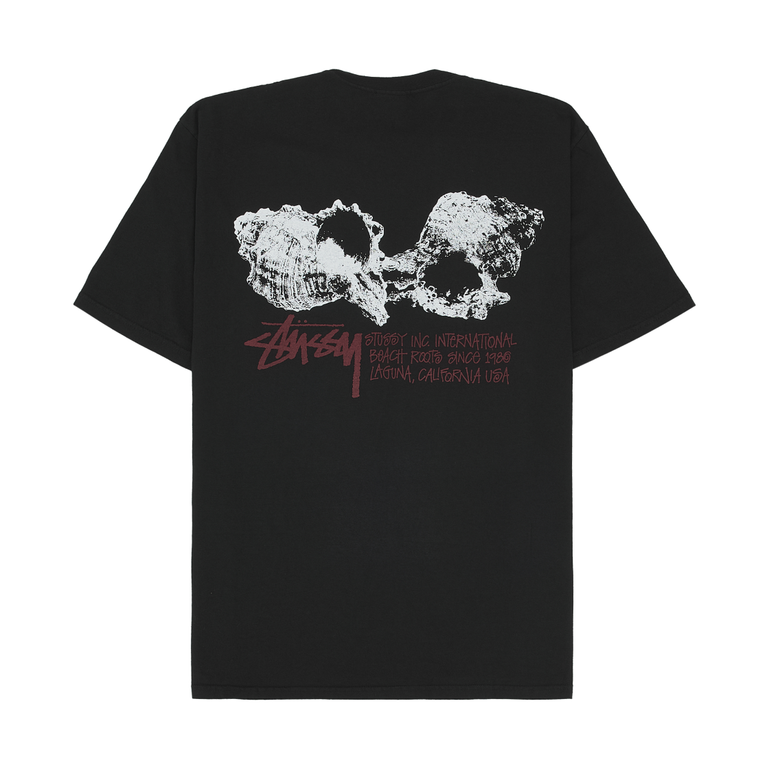 1905088 Stussy Shells T-Shirt Pigment Dyed Black