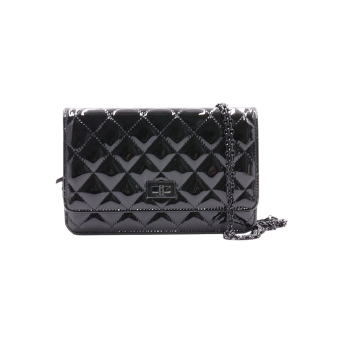 샤넬 A70328 블랙 램스킨 2.55 WOC 체인 숄더백 겸 크로스백 aa27997(Chanel A70328 Black Lambskin 2.55 WOC Chain Shoulder & Crossbody Bag) - 1