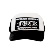 Chrome Hearts Black & White Hollywood Trucker Hat C-B57463